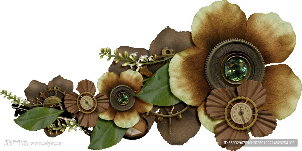 复古风手工花卉饰品