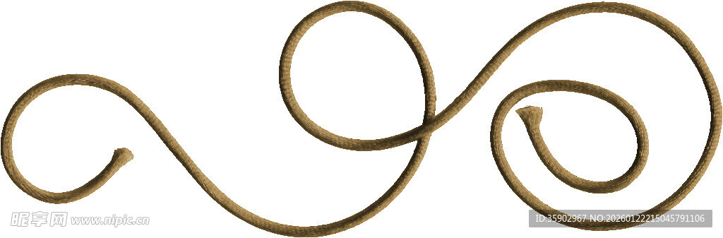 金色曲线装饰图案