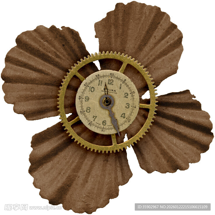 复古齿轮装饰钟