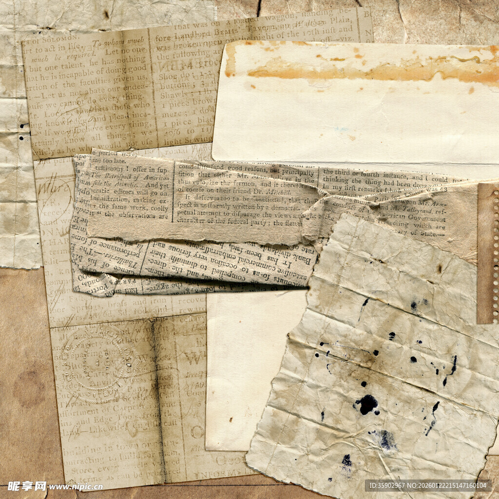 古老陈旧书页的复古景象