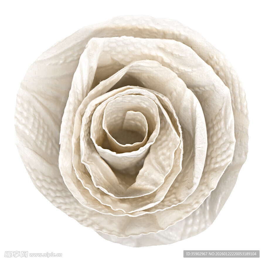 米白色布艺玫瑰花饰