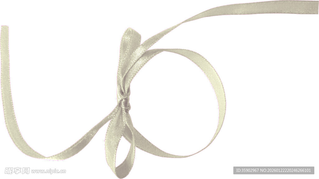 米色丝带蝴蝶结造型