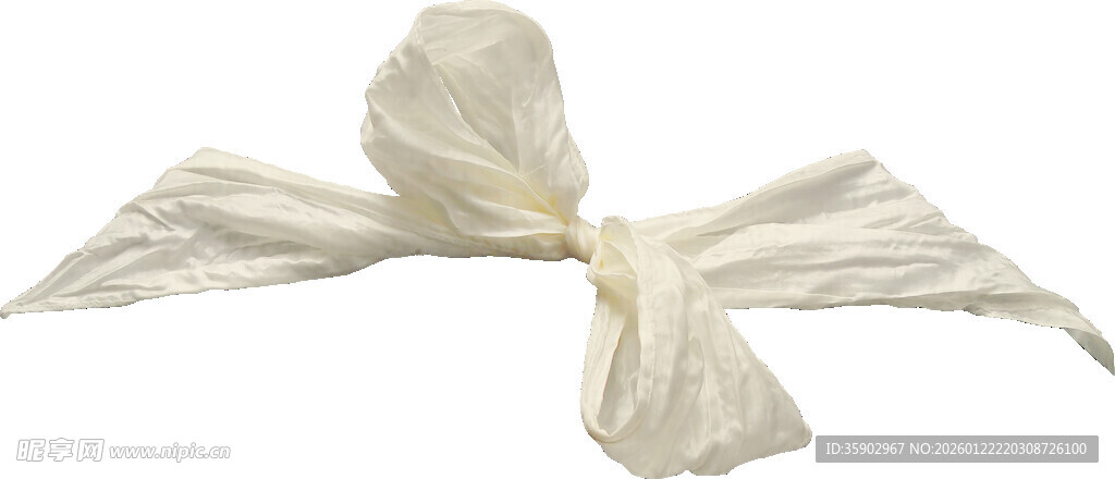 白色蝴蝶结丝带