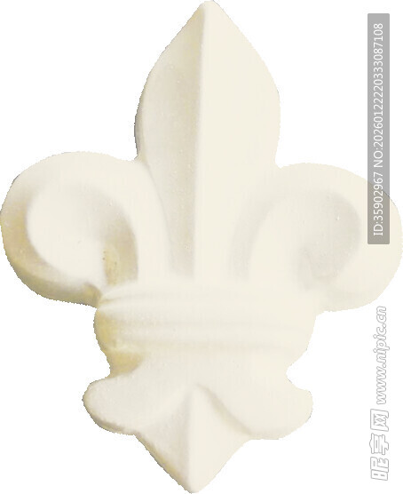 白色鸢尾花形装饰构件