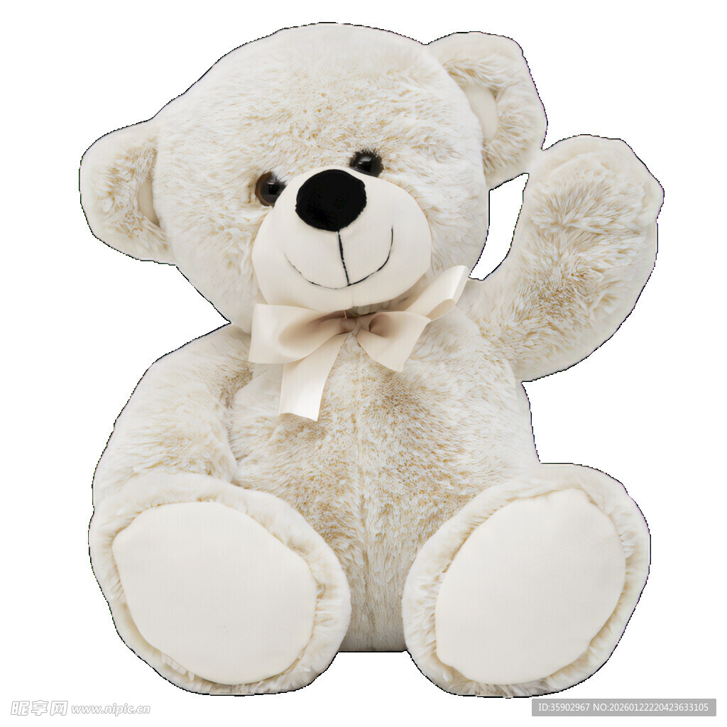 可爱米色泰迪熊毛绒玩具