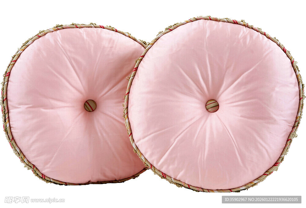 粉色圆形装饰抱枕