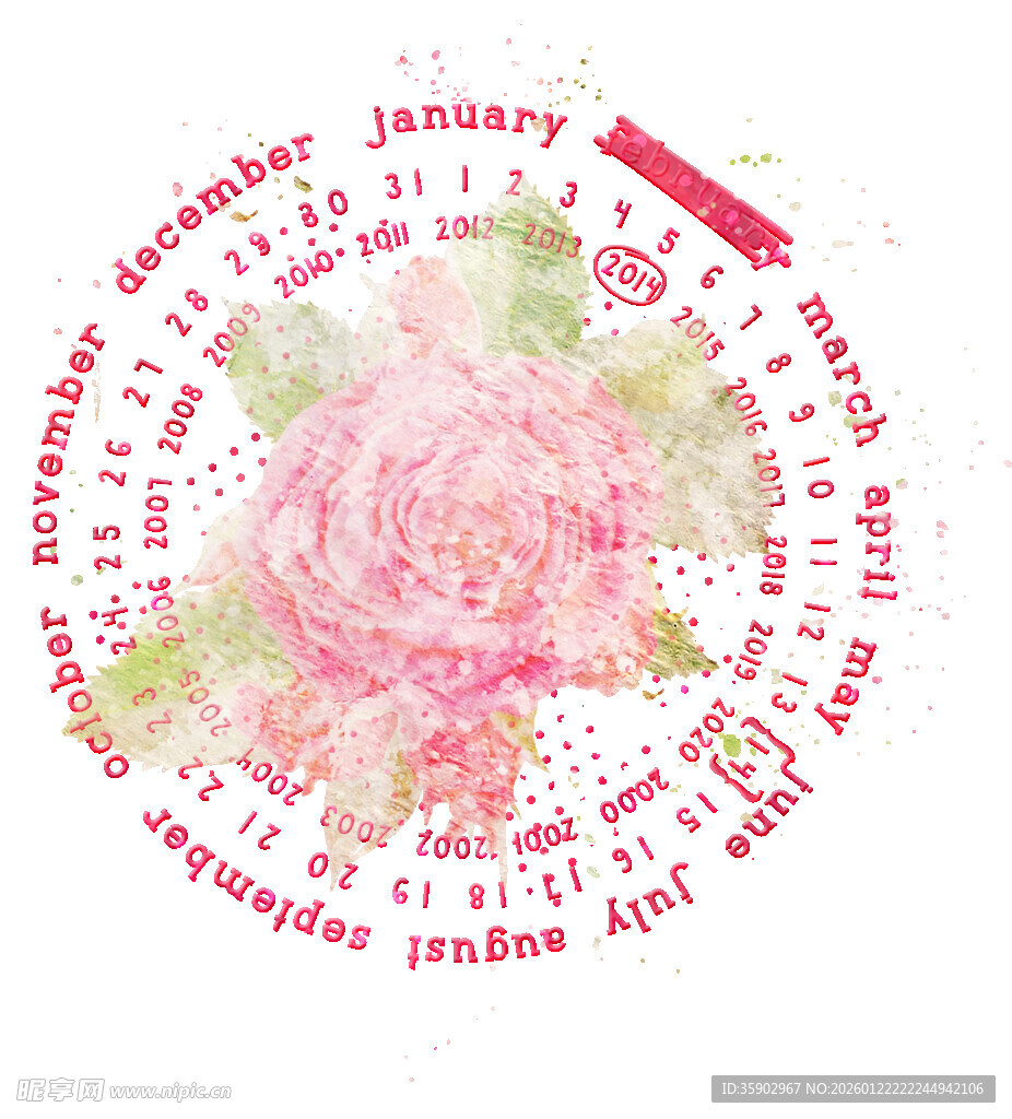 粉色玫瑰环绕励志英文词