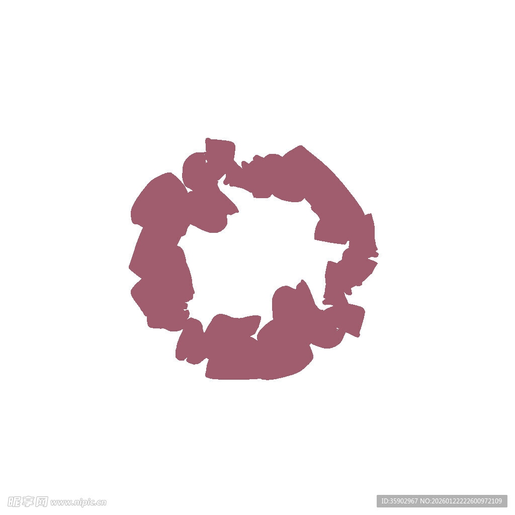 不规则紫色环形图案