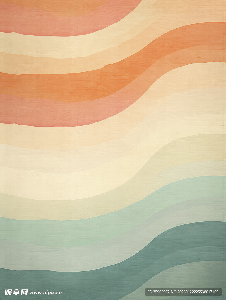 多彩波浪纹理背景图案