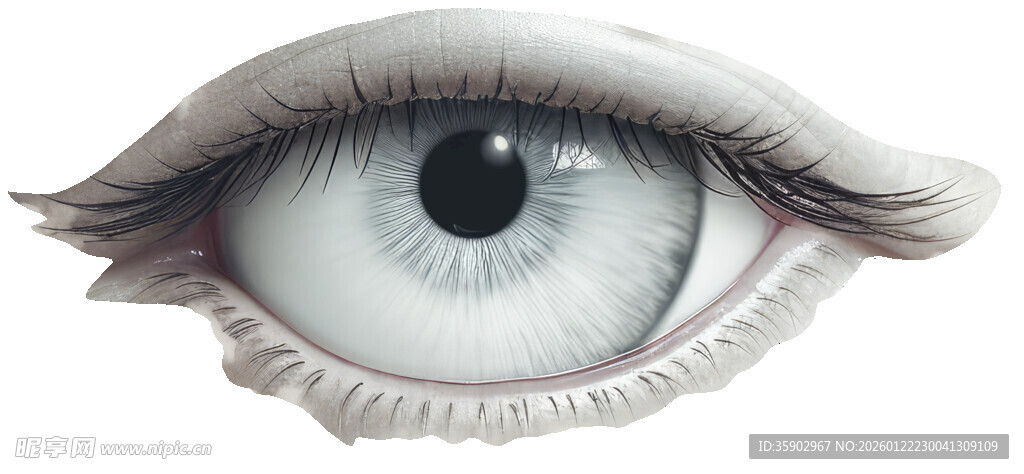 逼真写实的人类眼睛特写