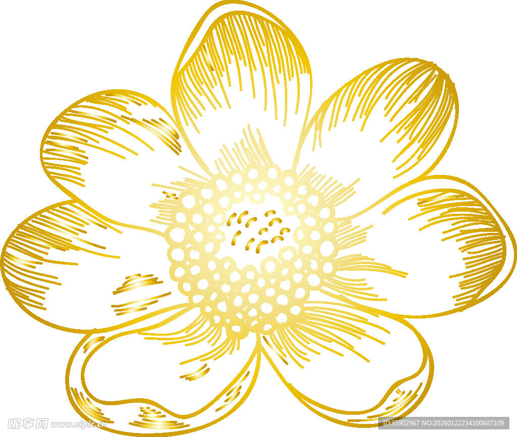 金色花朵图案