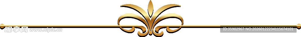 金色花纹装饰条