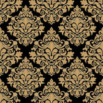 复古黑金欧式花纹图案