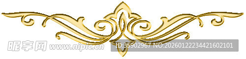 金色精美花纹装饰图案