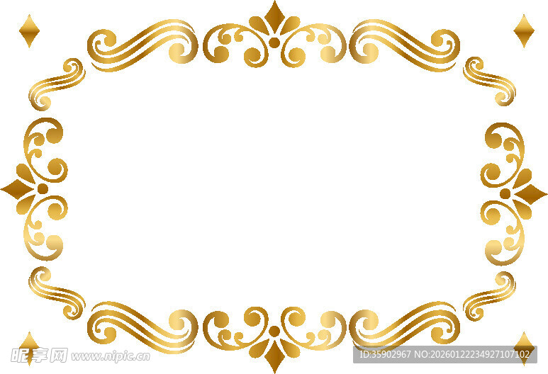金色华丽装饰边框