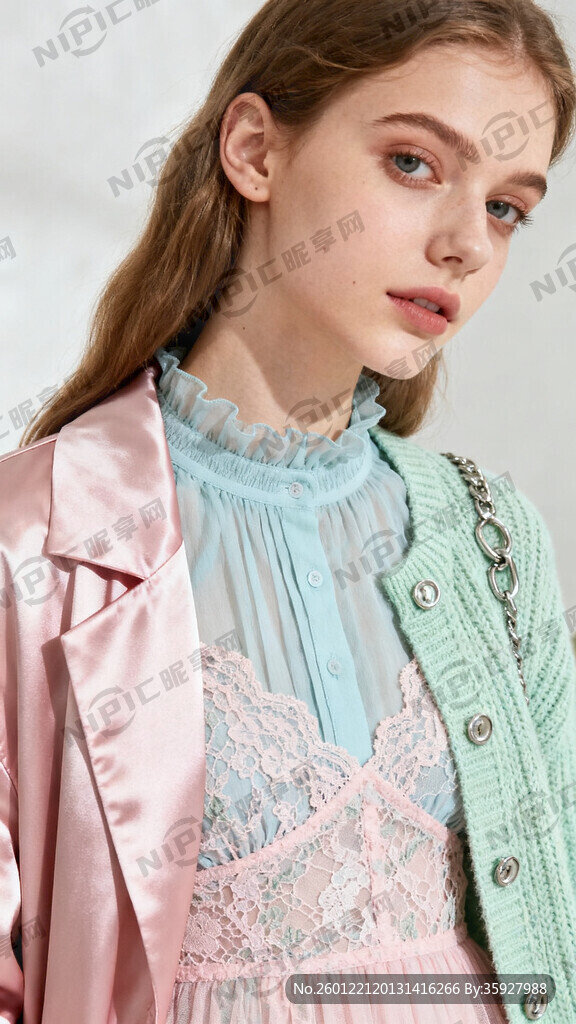 时尚女装模特 外国年轻女性