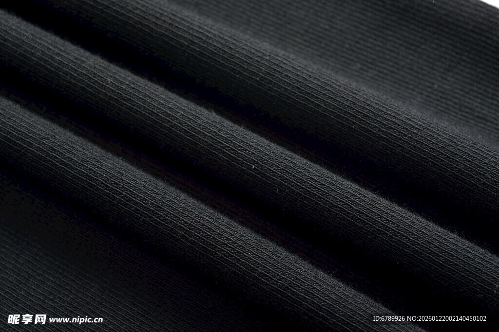 黑色柔软布料纹理展示