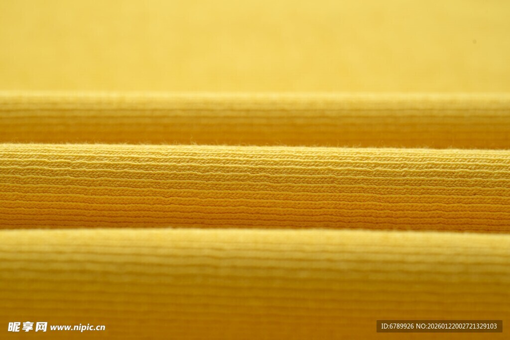黄色条纹布料纹理特写