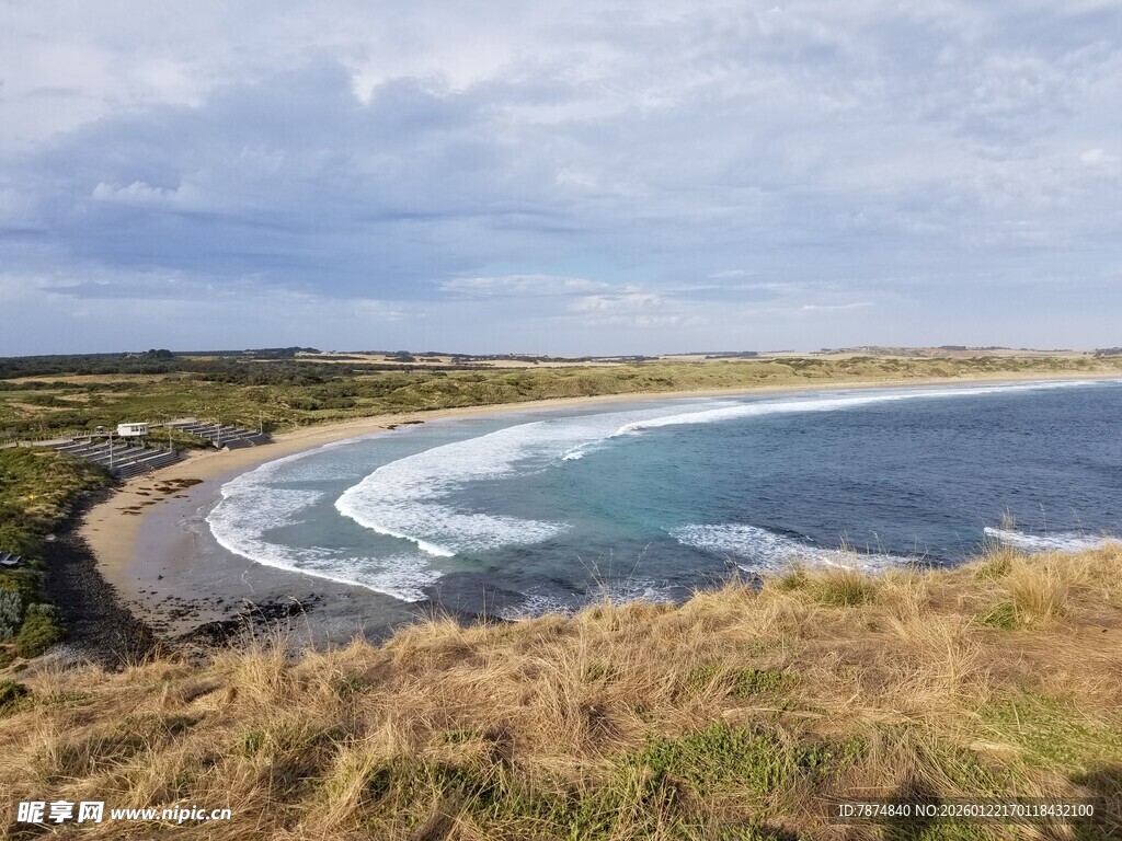 海岸风光 海浪拍岸美景