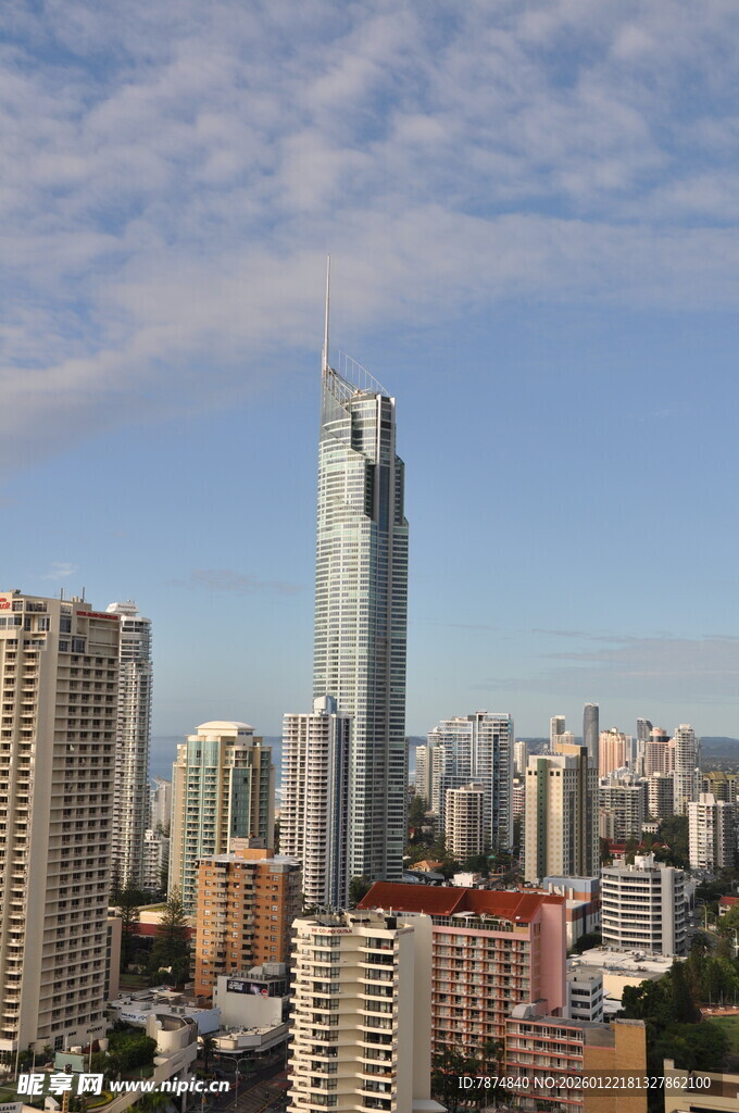 城市天际线中的摩天大楼