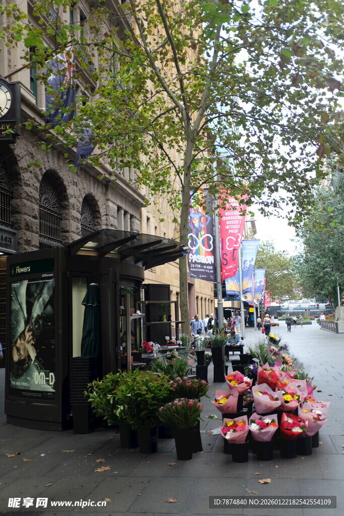 街边鲜花摊 城市浪漫角落