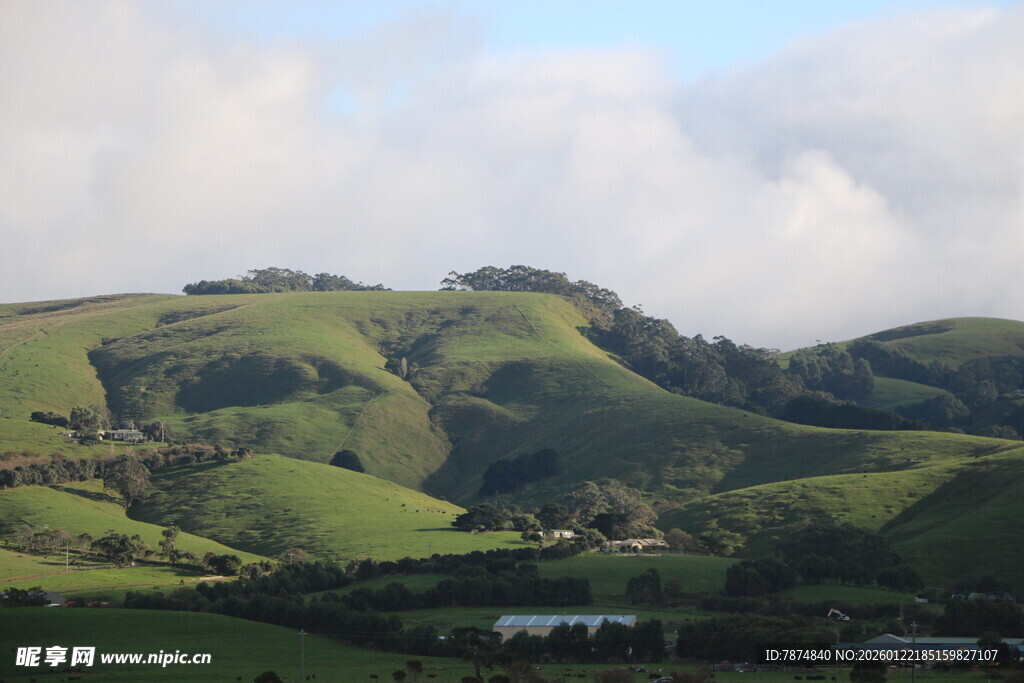 田园风光山丘美景
