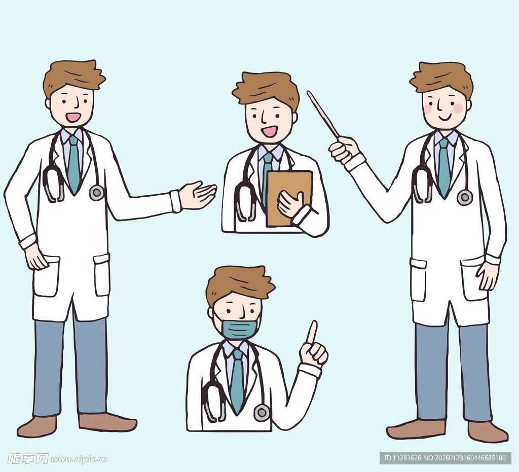 医生形象插画