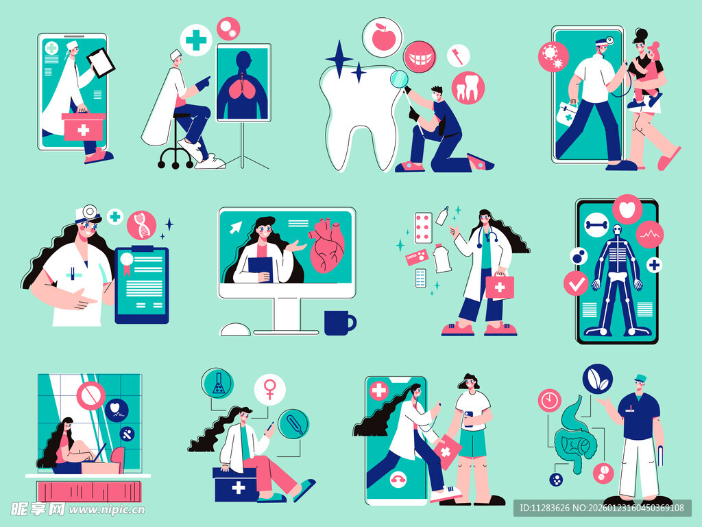 医疗场景中的多样医护活动