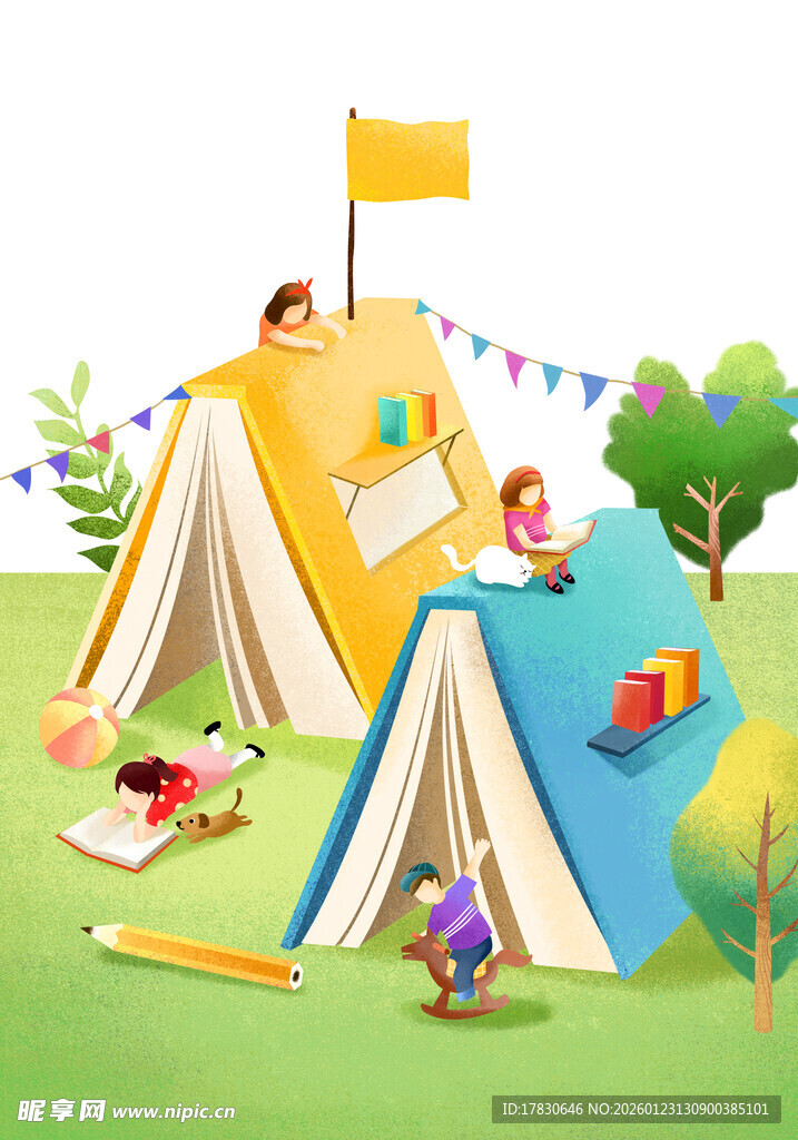 户外露营中的欢乐亲子时光