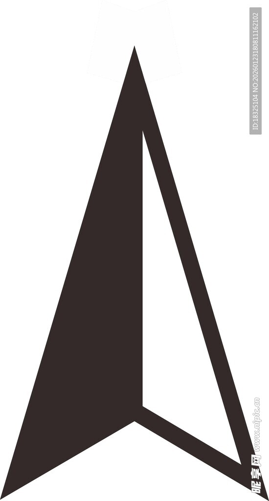 指南针 指北 简约三角箭头图标