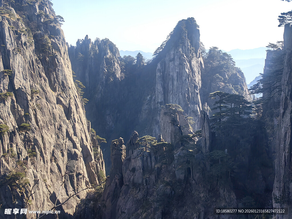 黄山壮丽黄山奇峰景观