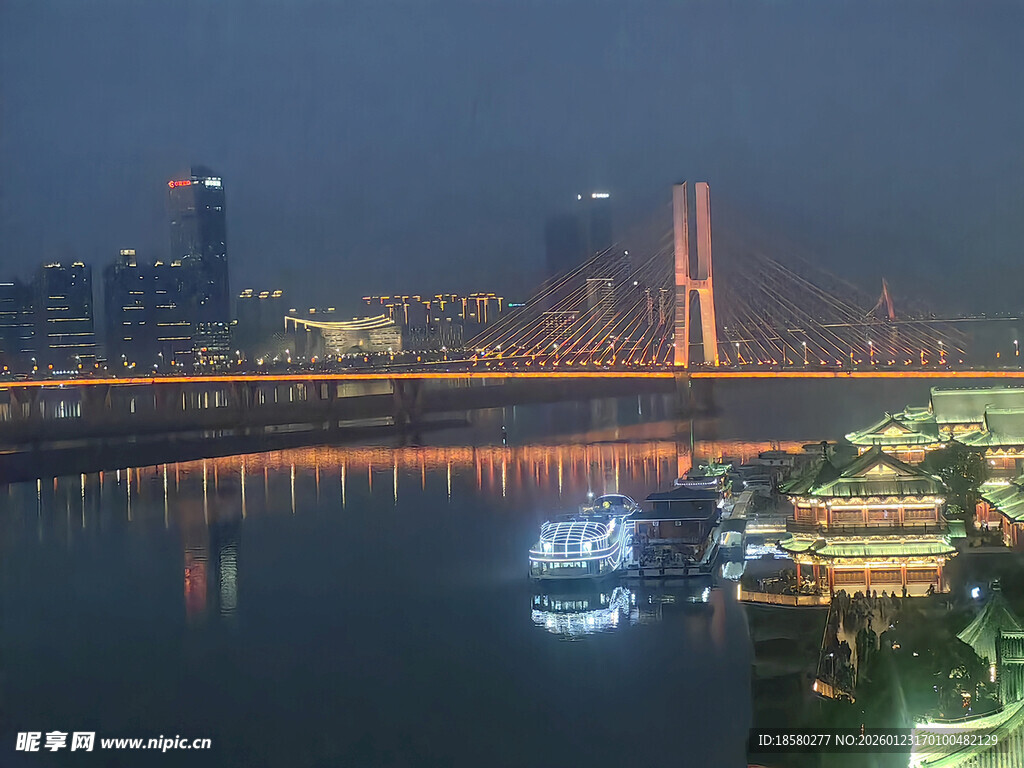 江西赣江城市夜景