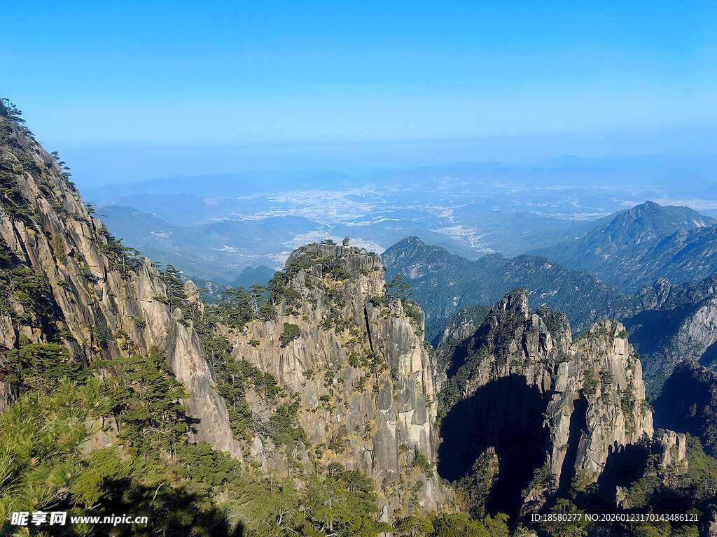 黄山壮丽黄山奇峰景观