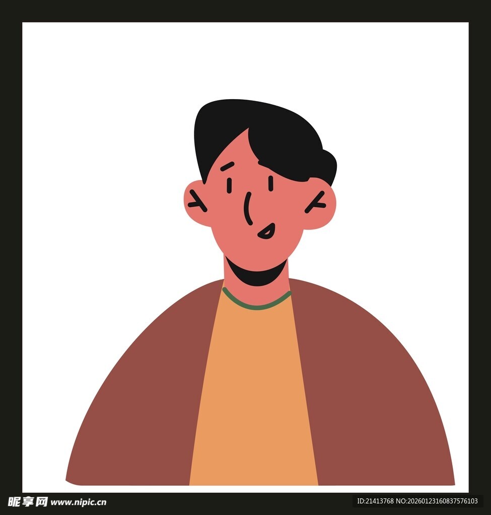 微笑男士卡通形象