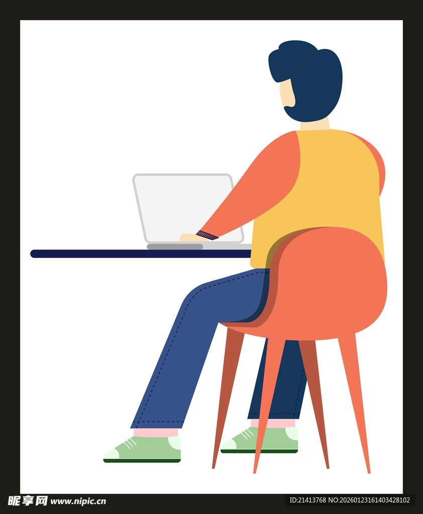 办公中的人物形象