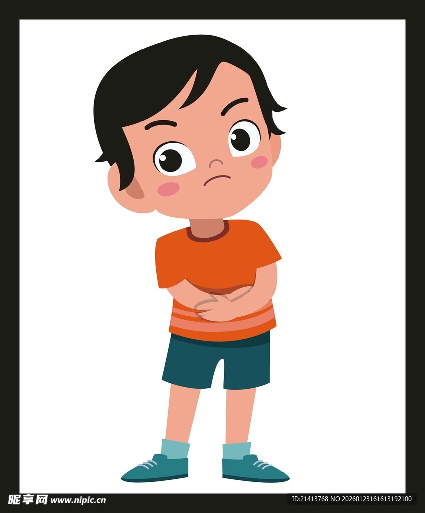 双臂交叉的愤懑小男孩