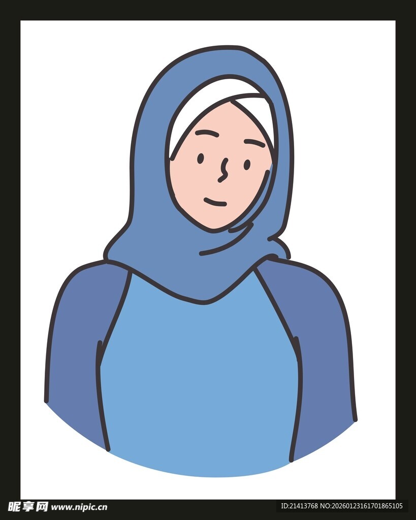 戴头巾的女性形象