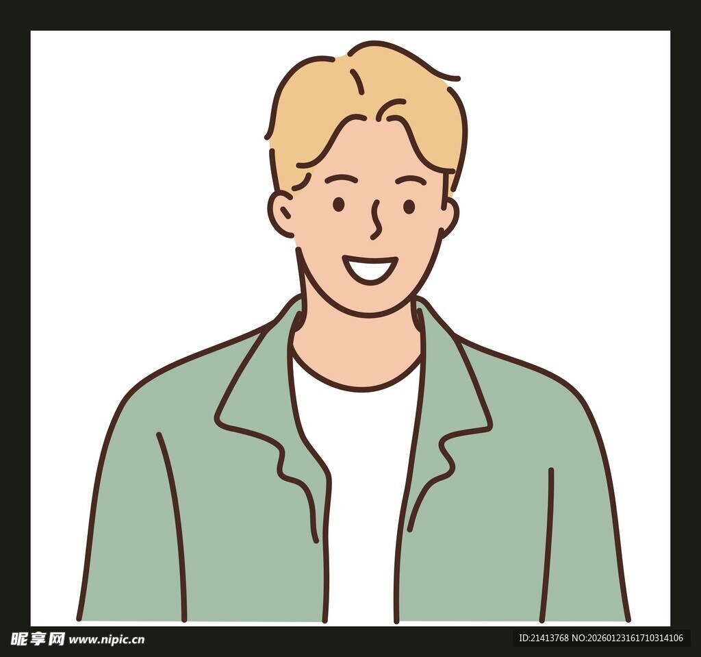 微笑男士卡通形象