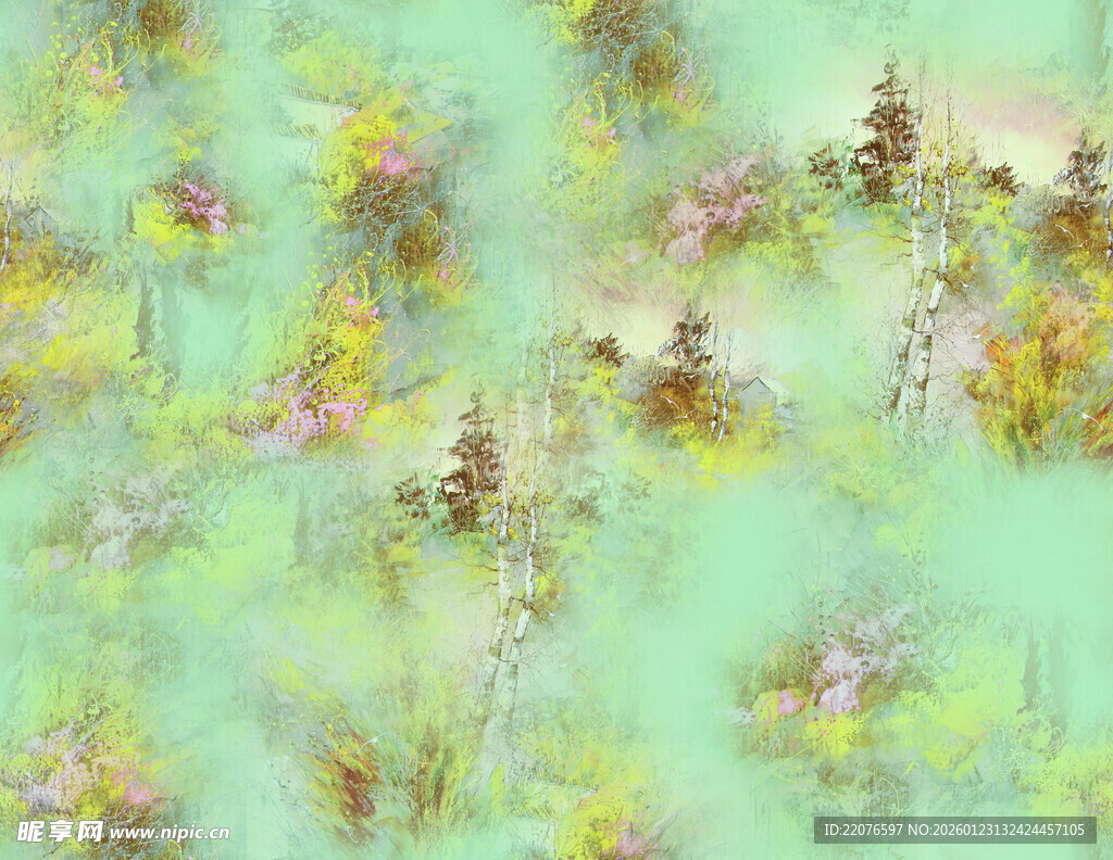 清新梦幻花卉背景图