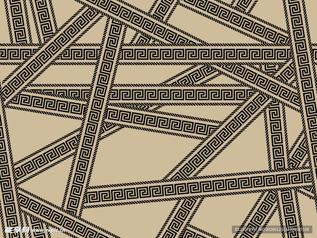 几何线条交错抽象图案