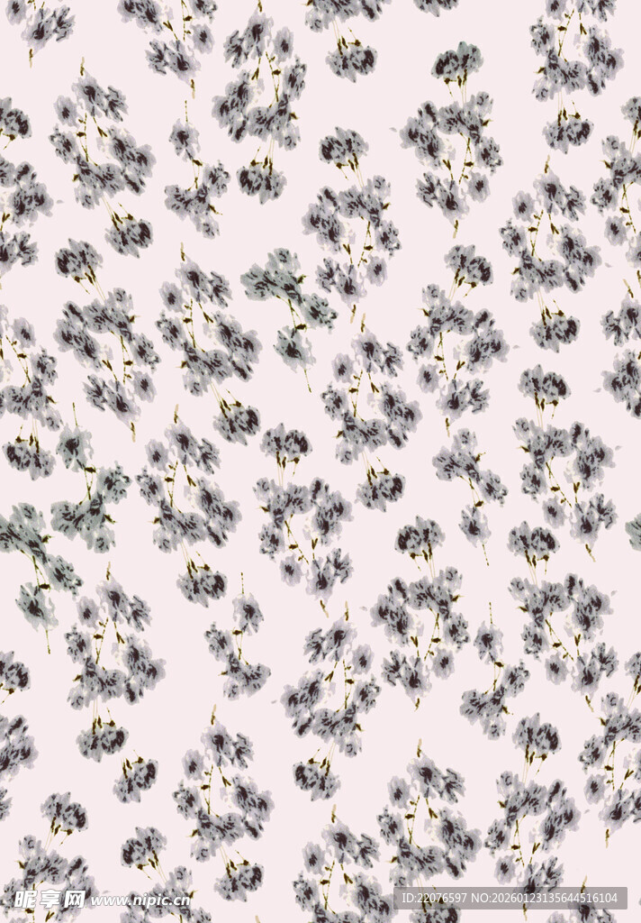 白色底花卉图案纹理