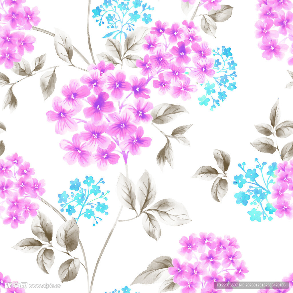 花卉图案清新梦幻花朵背景