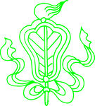 绿色线条勾勒的神秘法器