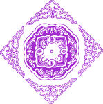 紫色传统花纹图案设计