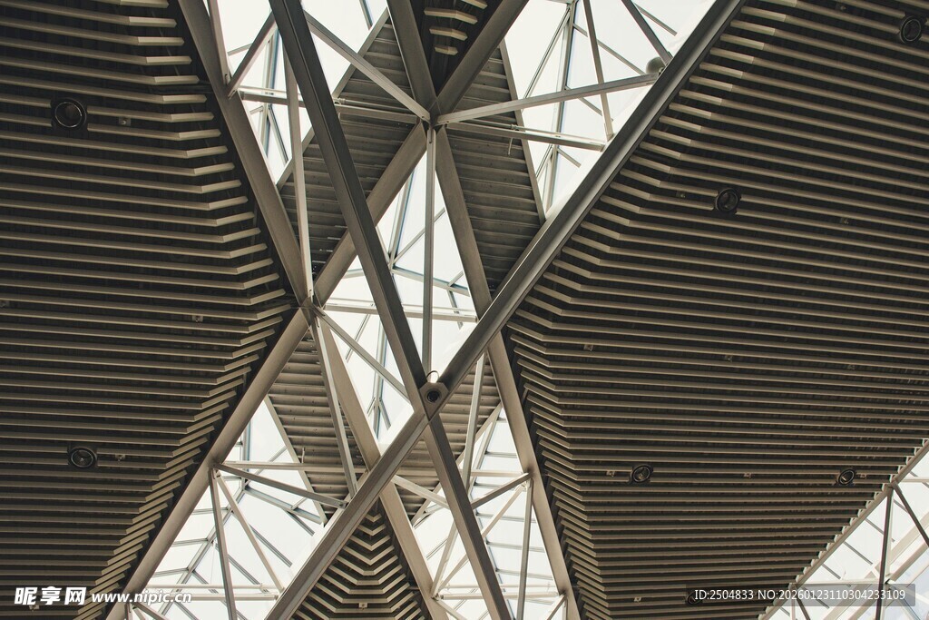 现代建筑独特金属结构