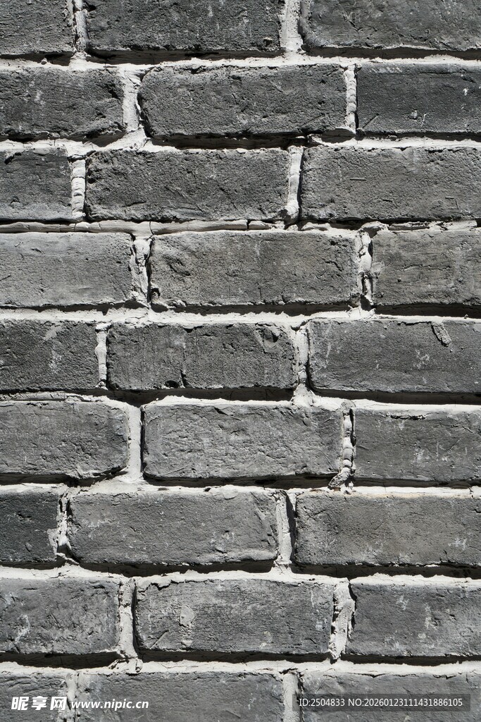 灰色砖墙纹理特写