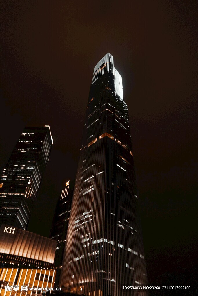 魔都璀璨夜景摩天大楼