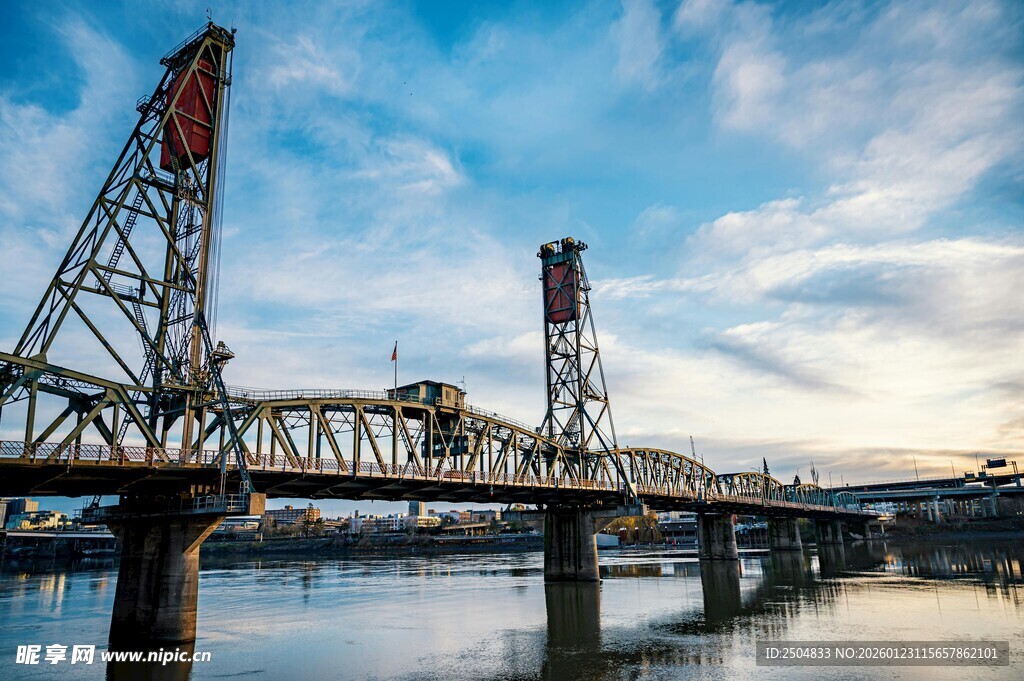 波特兰钢铁大桥美丽景致