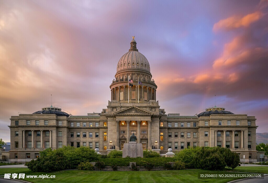 美国州议会大厦壮丽景观