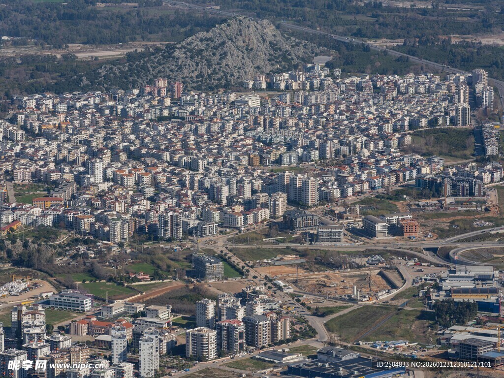 俯瞰城市建筑群